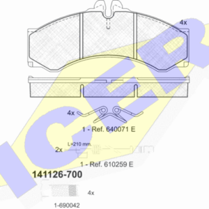 DISK. PL. MERCEDES /SPRINTER LT25-35 PRED-ZAD. Icer