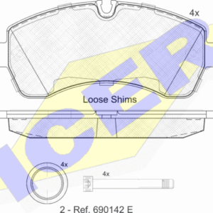 DISK PLOCICE PREDNJE MERCEDES/ VW SPRINTER/CRAFTER 06+ icer