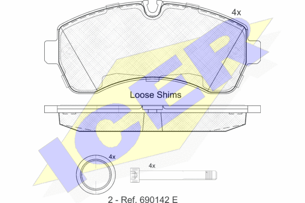 DISK PLOCICE PREDNJE MERCEDES/ VW SPRINTER/CRAFTER 06+ icer