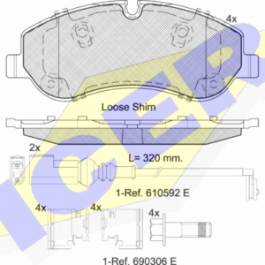 DISK PL. FORD TRANSIT 12+