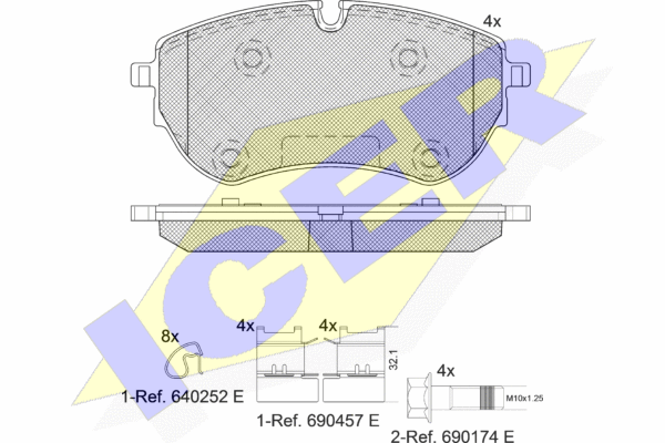 DISK PLOCICE V AMAROK 2.0 TDI 10-16 PRED.