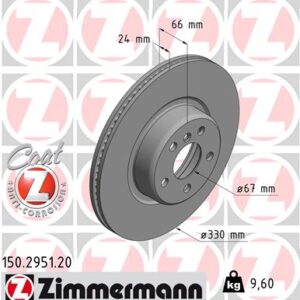 KOCIONI DISK PREDNJI BMW 5 G30 FI 330MM zimmermann
