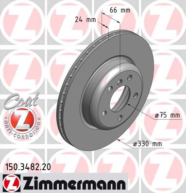 KOCIONI DISK PREDNJI BMW 5 F10 F11 FI 330 MM zimmermann