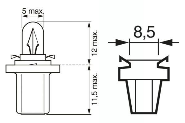 SIJALICA 24V 1.2W B8 5D  ECO