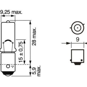 SIJALICA H6W 12V 6W BAX9S