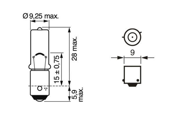 SIJALICA H6W 12V 6W BAX9S