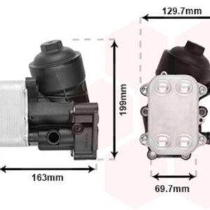 ULJNI HLADNJAK SA KUCISTEM VW POLO 1.2 TDI 09+ / SEAT IBIZA IV 09+ van wezel