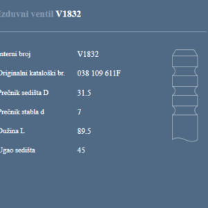 IZDUVNI VENTIL VW POLO 1.4 TDi