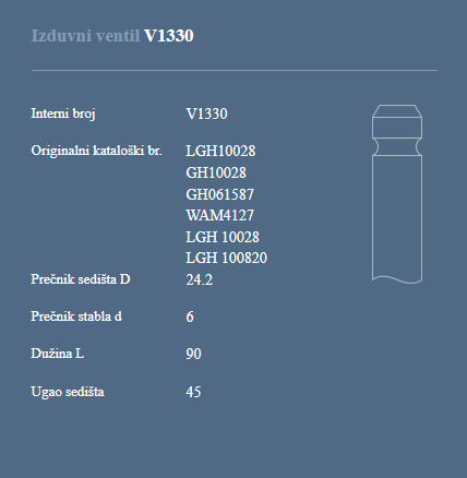 AUTOVENTIL V1330 IZ.VEN.ROVER 1.4 1.6 16V