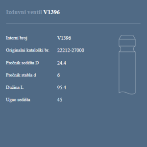 AUTOVENTIL V1396 IZ.VEN. HYNDAI 2.0 /1.5 CRDI