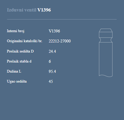 AUTOVENTIL V1396 IZ.VEN. HYNDAI 2.0 /1.5 CRDI