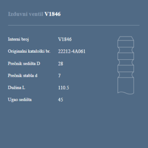 AUTOVENTIL V1846 IZ.VEN.KIA 2.5CRDI 16V.