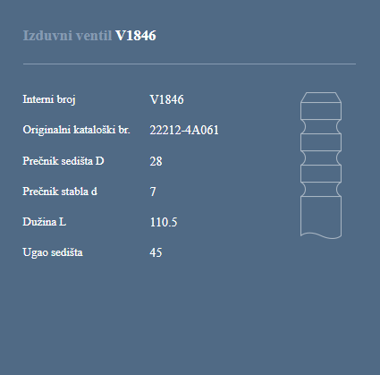 AUTOVENTIL V1846 IZ.VEN.KIA 2.5CRDI 16V.