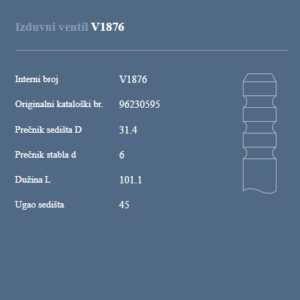 AUTOVENTIL V1876 IZ.VEN.CHEVROLET TACUMA 1.8 SX