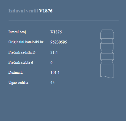 AUTOVENTIL V1876 IZ.VEN.CHEVROLET TACUMA 1.8 SX