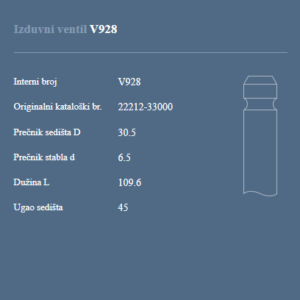AUTOVENTIL V928 IZ.VEN.HYNDAI SONATA 2.0/2.4