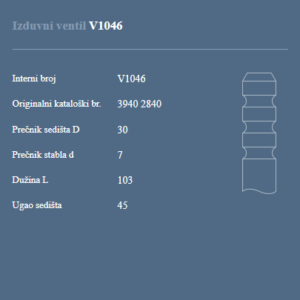 AUTOVENTIL V1046 IZ.VEN.SEAT IBIZA GLX 1.5