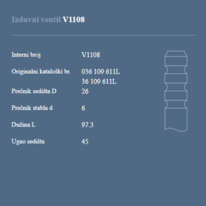 AUTOVENTIL V1108 IZ.VEN.POLO1.416V.96-99G.