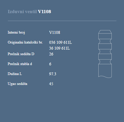 AUTOVENTIL V1108 IZ.VEN.POLO1.416V.96-99G.