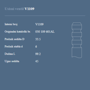 AUTOVENTIL V1109 US.VEN.CADDY1.4B