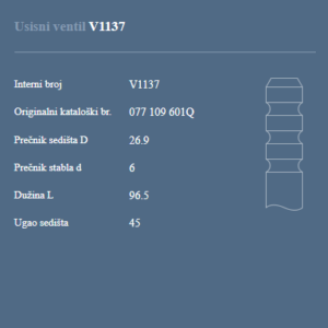 AUTOVENTIL V1137 US.VEN.AUDI A6/A8 4.2