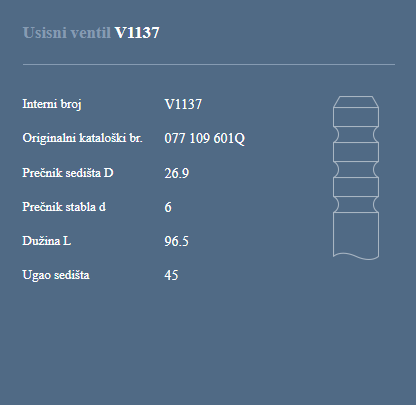 AUTOVENTIL V1137 US.VEN.AUDI A6/A8 4.2