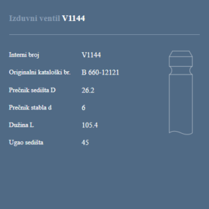 AUTOVENTIL V1144 IZ.VEN.VW T-2 1.6 / 1.9 BEN.