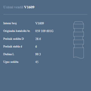 AUTOVENTIL V1609 US.VEN.AUDI A6 A5 3.0 V6 TDI