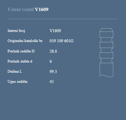 AUTOVENTIL V1609 US.VEN.AUDI A6 A5 3.0 V6 TDI