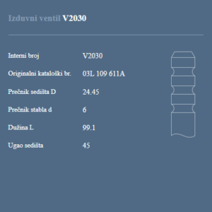 AUTOVENTIL V2030 IZ.VEN. VW POLO 1.2 TDI
