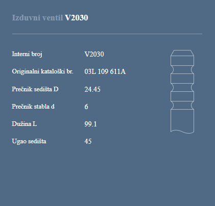 AUTOVENTIL V2030 IZ.VEN. VW POLO 1.2 TDI