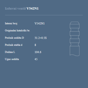 AUTOVENTIL V5421N1 IZ.VEN.VW 1.6 D. BEZ HIDROPOD. +0.5S