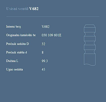 AUTOVENTIL V682 US.VEN.VW1.0/1.4BPOLO.GOLF.90+