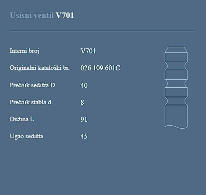 AUTOVENTIL V701 US.VEN.VW/AUDI.GOLF 1.8 85+