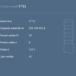 AUTOVENTIL V711 US.VEN.VW1.1/1.3B.GOLF.83+