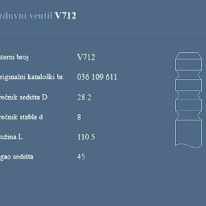 AUTOVENTIL V712 IZ.VEN.VW1.1/1.3B.GOLF.POLO.83+
