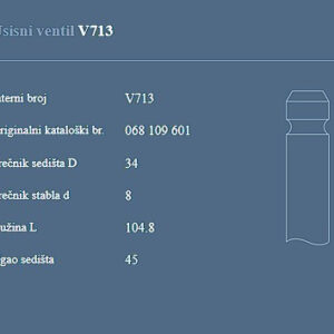 AUTOVENTIL V713 US.VEN.VW/AUDI 1.6D G-2.T-2.PASAT 76+
