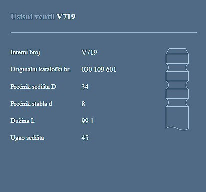 AUTOVENTIL V719 US.VEN.POLO D 1.3/1.4 86+