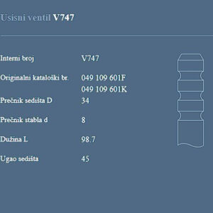 AUTOVENTIL V747 US.VEN.GOLF.PASAT 1.3/1.5