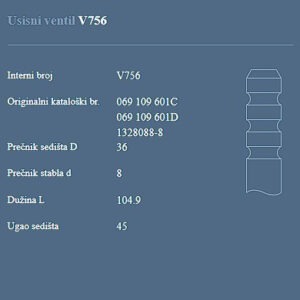 AUTOVENTIL V756 US.VEN.VW.LT 2.4D