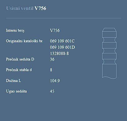 AUTOVENTIL V756 US.VEN.VW.LT 2.4D