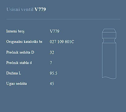 AUTOVENTIL V779 US.VEN.VW/AUDI.1.8/2.0 16V 85+