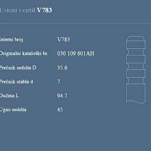 AUTOVENTIL V783 UV.VEN.VW1.6B.GOLF16V/20V.94+