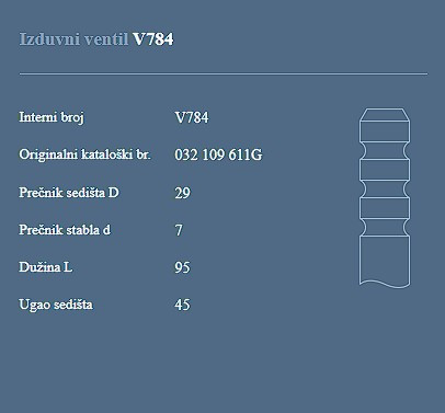 AUTOVENTIL V784 IZ.VEN.VW.GOLF1.6-16V/20V.94+