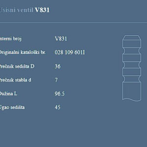 AUTOVENTIL V831 US.VEN. 1.7/1.9SDI 96+