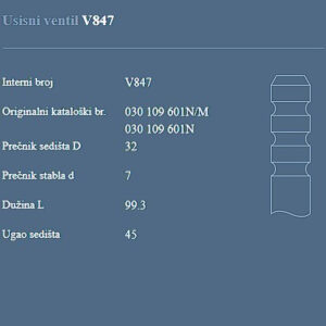 AUTOVENTIL V847 US.VEN.VWPOLO 1.0 B.92+