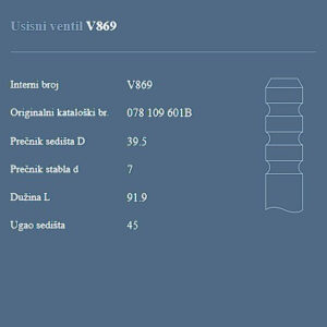 AUTOVENTIL V869 US.VEN.VW/AUDI G-3.G-4.T-4.SHARAN 1.6/2.