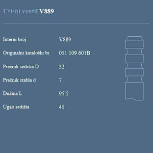 AUTOVENTIL V889 US.VEN.VW/AUDI GTI 2.0 16V  92+