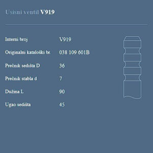 AUTOVENTIL V919 US.VEN.VW/AUDI 1.4/1.9TDI 98+