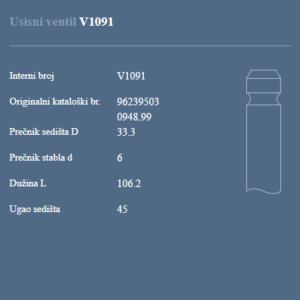 AUTOVENTIL V1091 US.VE.PEZO/CITROEN 2.0 16V